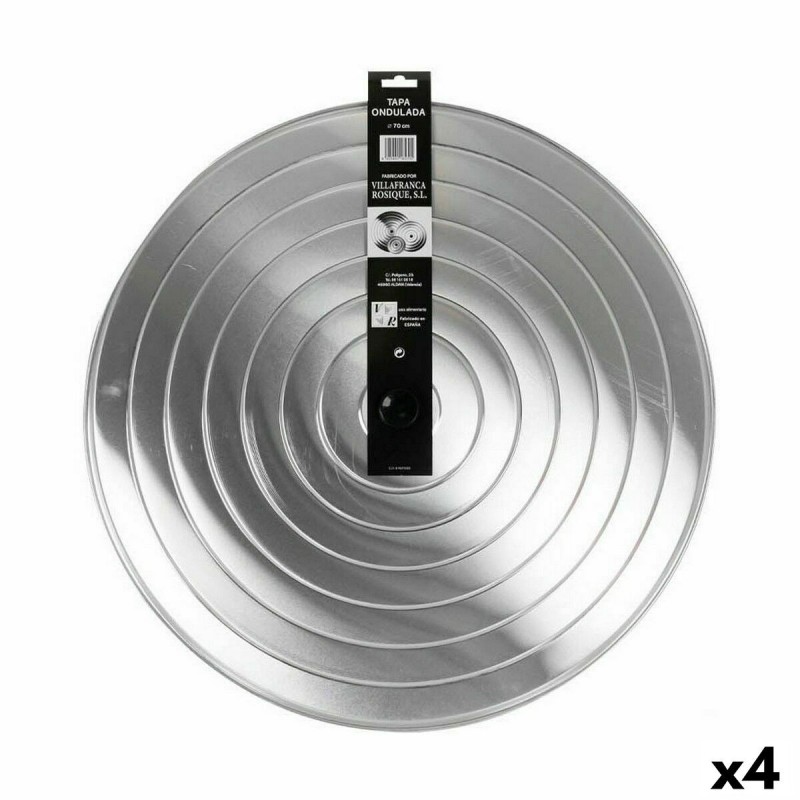 Couvercle pour poêle VR Aluminium 70 x 70 x 3 cm (4 Unités)