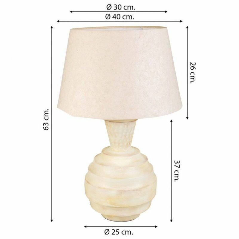 Lampe de bureau Alexandra House Living Crème Fer 25 x 63 x 25 cm