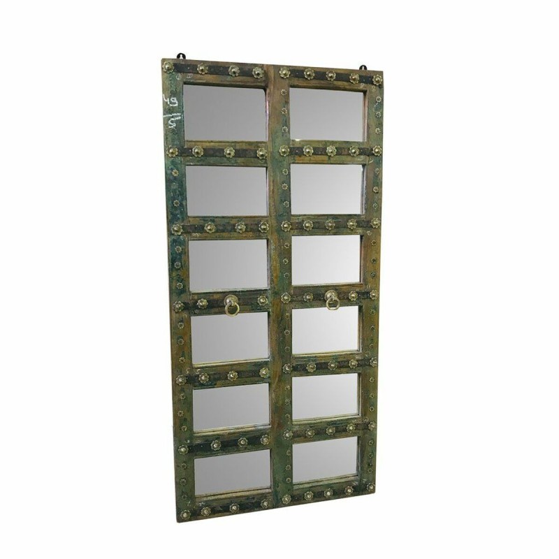 Miroir Alexandra House Living Vert Bois Recyclé Finition vieillie 4 x 179 x 87 cm