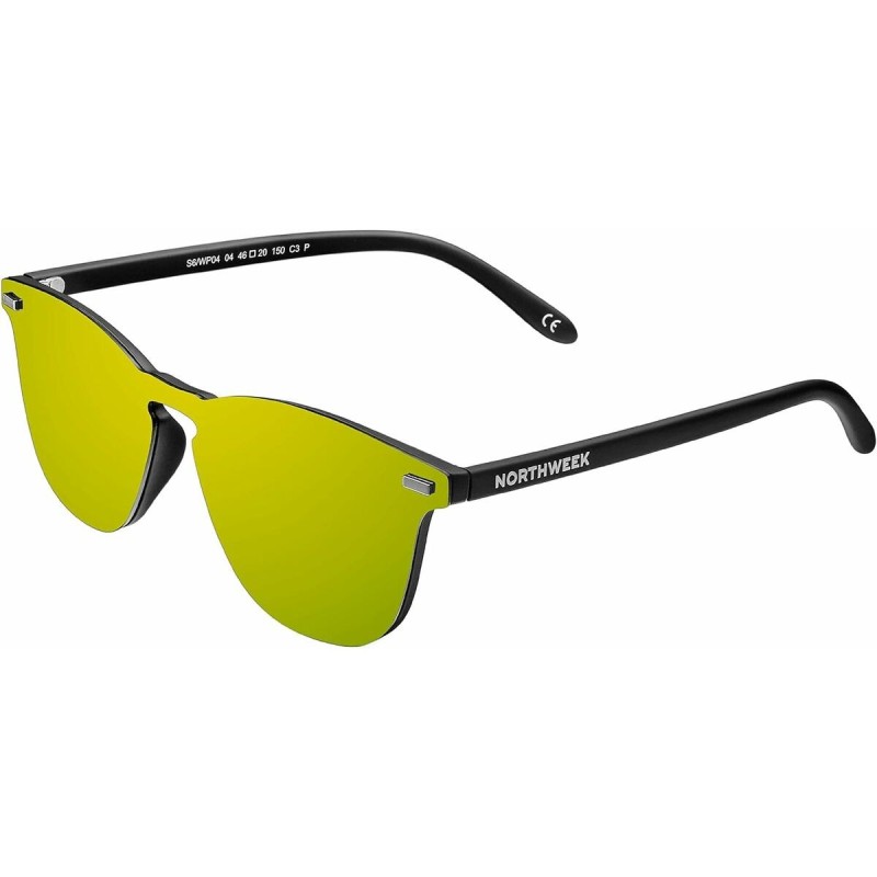 Lunettes de soleil Unisexe Northweek Wall Phantom Ø 45 mm Jaune Noir