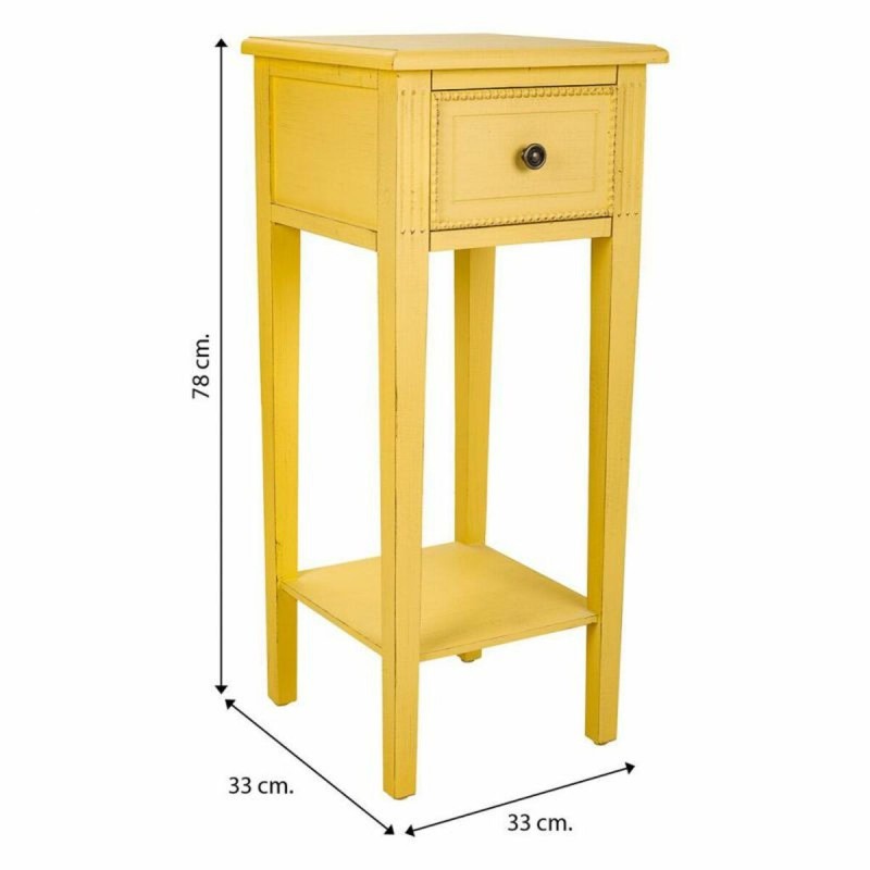 Table d'appoint Alexandra House Living Jaune 33 x 78 x 33 cm