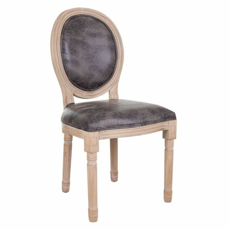 Chaise de Salle à Manger Alexandra House Living Gris 100 % polyester 46 x 96 x 48 cm