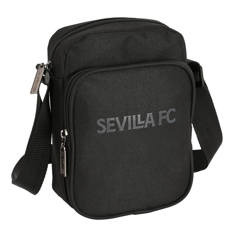 Sac à Bandoulière Sevilla Fútbol Club Teen 16 x 22 x 6 cm Noir