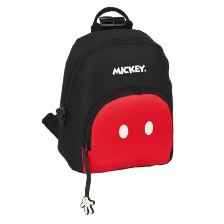 Sac à dos Casual Mickey Mouse Clubhouse Mickey mood Noir Rouge 25 x 30 x 13 cm