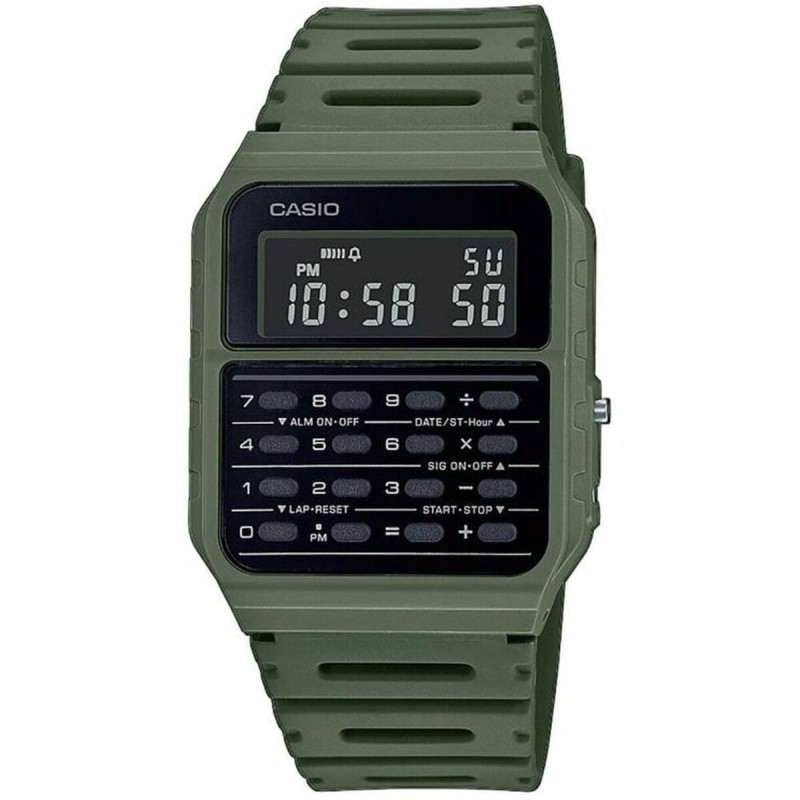 Montre Unisexe Casio CALCULATOR Noir Vert