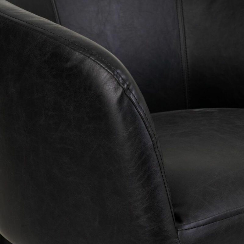 Fauteuil Alexandra House Living Noir 60 x 82 x 62 cm