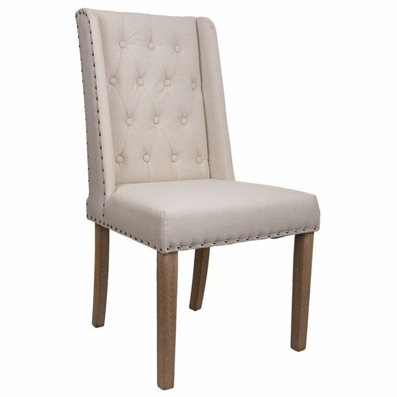 Chaise de Salle à Manger Alexandra House Living Crème 53 x 102 x 53 cm