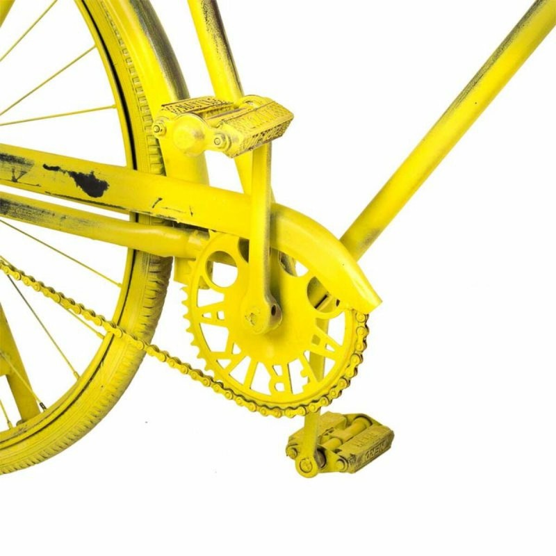 Meuble d'Entrée Alexandra House Living Bike Jaune Fer Bois de manguier 46 x 93 x 187 cm