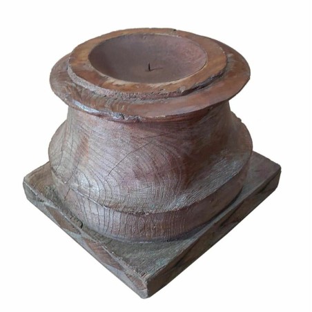 Pot à Bougie Alexandra House Living Marron Acacia Bois de manguier 28 x 23 x 28 cm