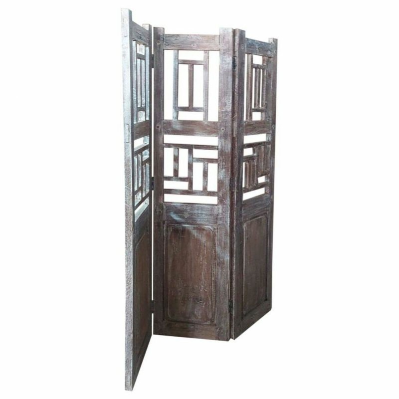 Paravent Alexandra House Living Marron Acacia Bois de manguier 3 x 176 x 114 cm Style artisanal