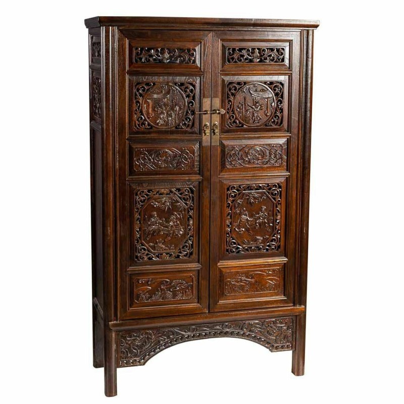 Armoire Alexandra House Living Marron Bois 40 x 160 x 95 cm Oriental 2 Etagères