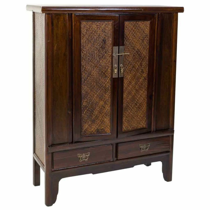 Armoire Alexandra House Living Marron Rotin MDF Bois 40 x 130 x 100 cm