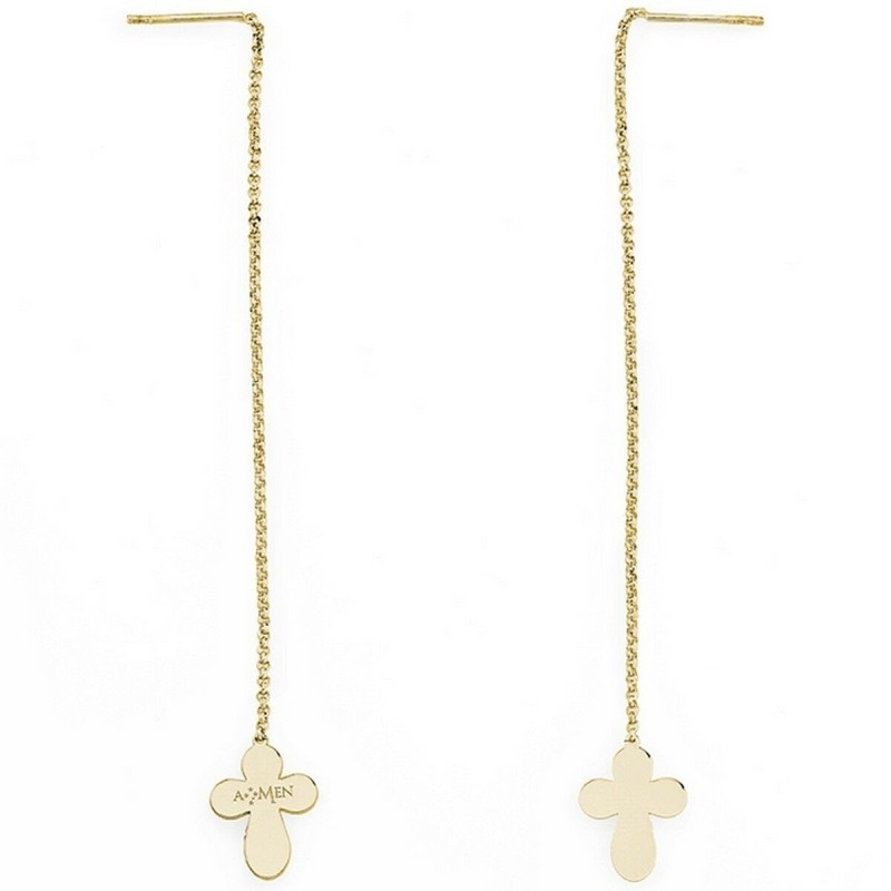 Boucles d´oreilles Femme Amen CROCE GOLD Argent 925