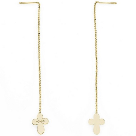 Boucles d´oreilles Femme Amen CROCE GOLD Argent 925