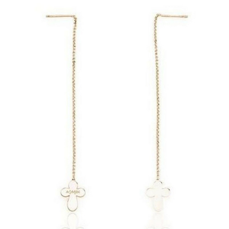 Boucles d´oreilles Femme Amen CROCE ROSE GOLD Argent 925