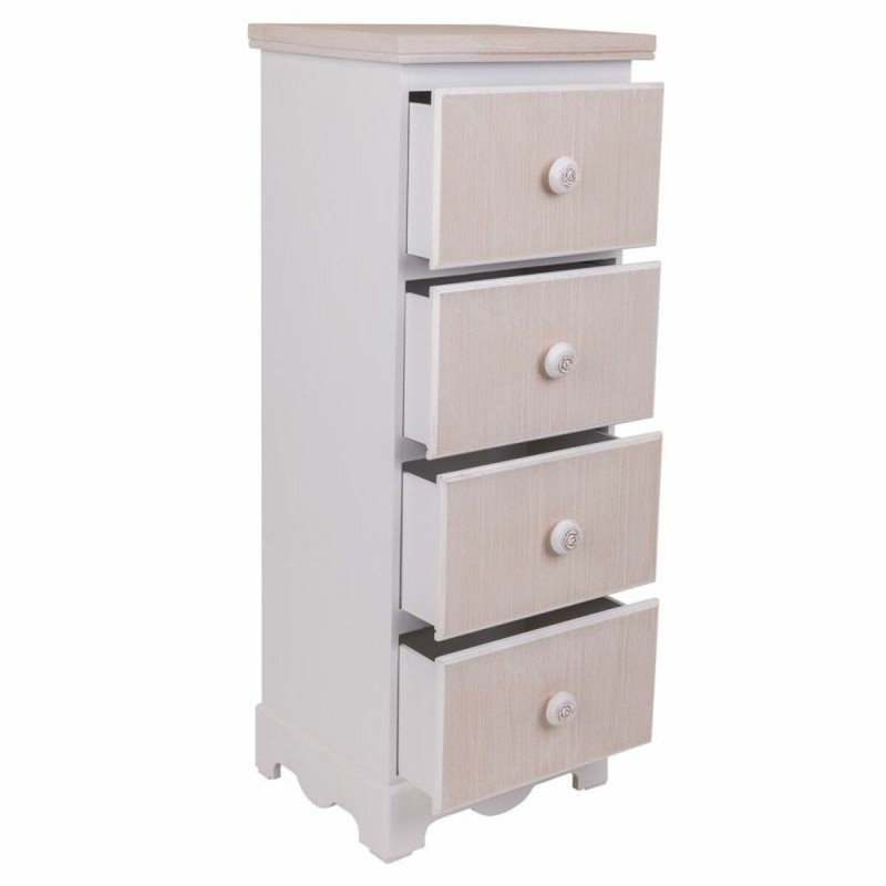 Caisson à Tiroirs Alexandra House Living Blanc Bois MDF 26 x 80 x 31 cm