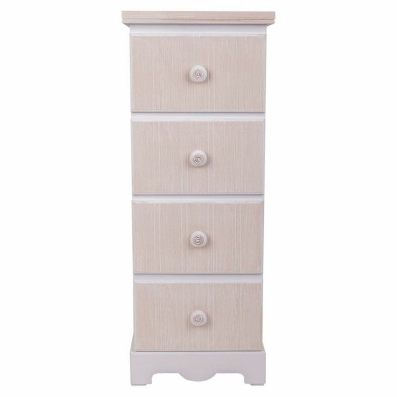 Caisson à Tiroirs Alexandra House Living Blanc Bois MDF 26 x 80 x 31 cm