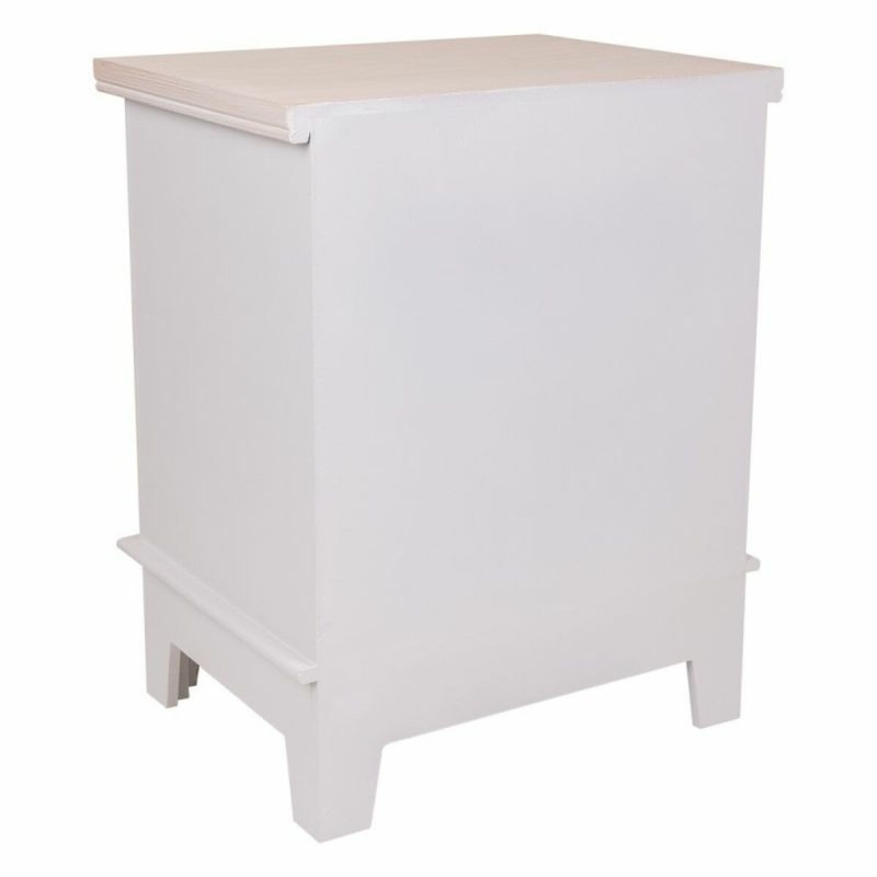 Table de Nuit Alexandra House Living Blanc 30 x 50 x 40 cm