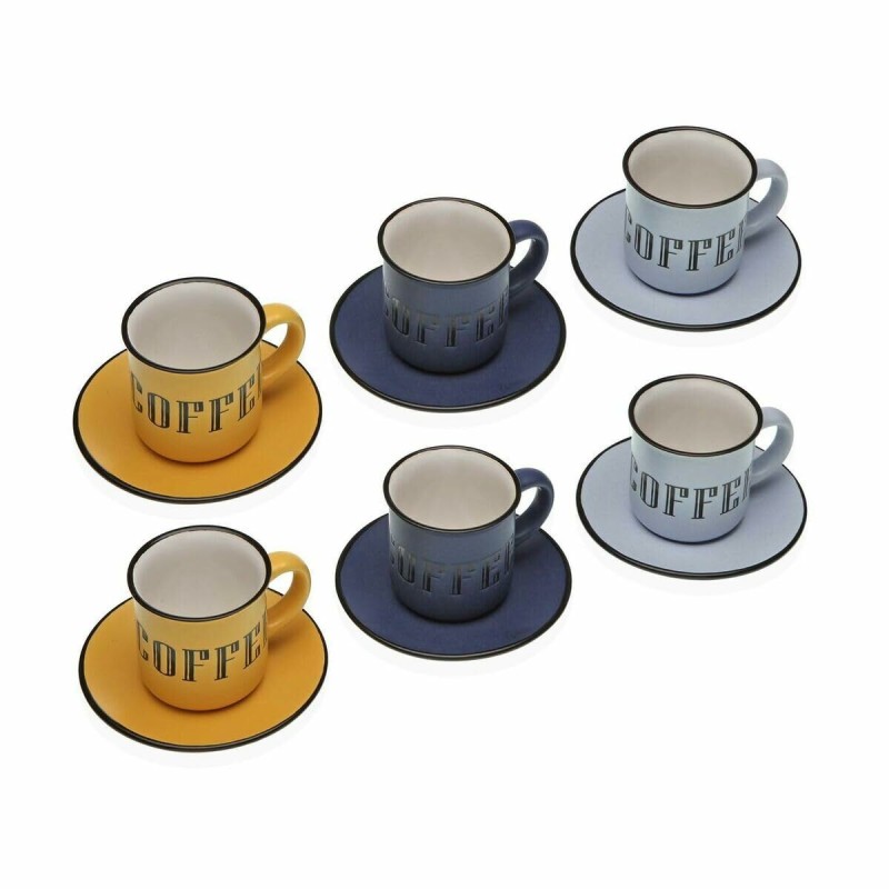 Jeu de 6 tasses avec plat Versa Abia Versa Multicouleur