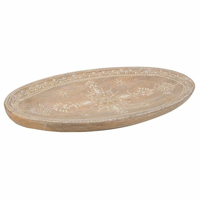 Centre de Table Alexandra House Living Blanc Naturel Bois de manguier 19 x 3 x 38 cm