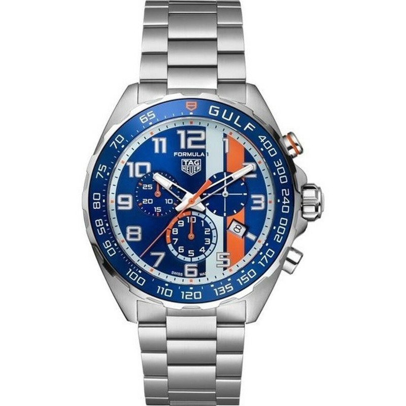 Montre Homme Tag Heuer FORMULA 1 GULF SPECIAL EDITION (Ø 43 mm)