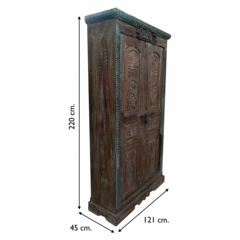 Armoire Alexandra House Living Marron Bois Recyclé 45 x 220 x 121 cm