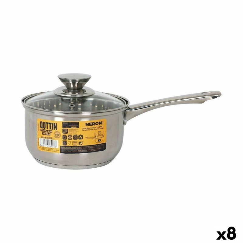 Casserole avec couvercle Quttin New Neron Acier 33 x 17