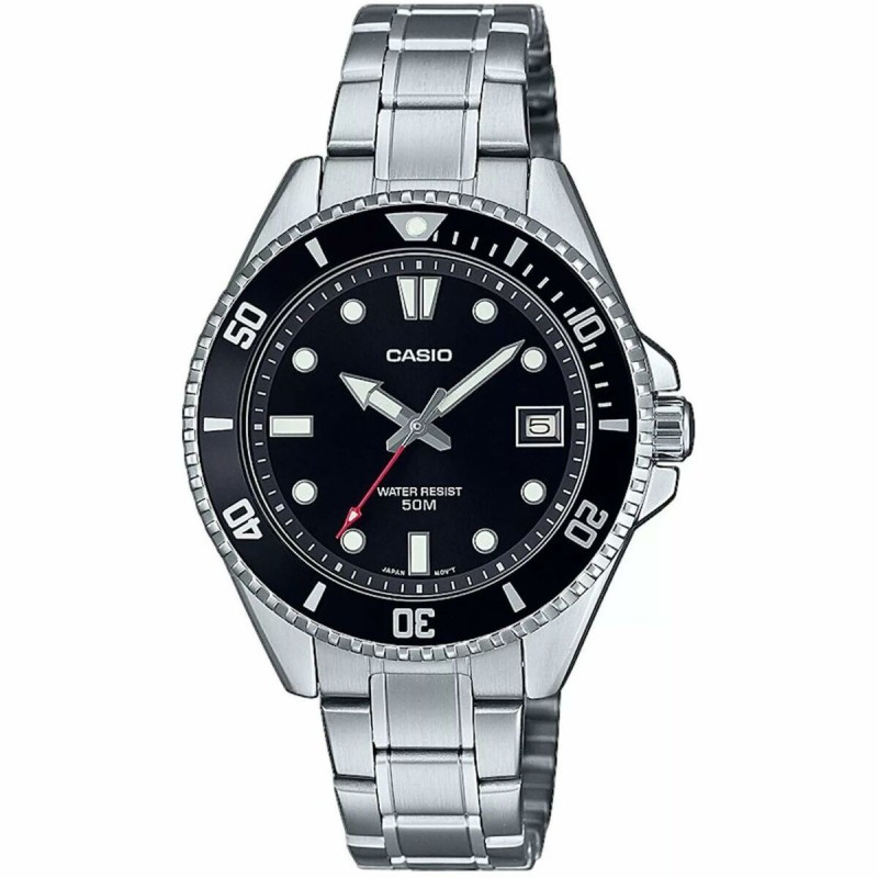 Montre Homme Casio MDV-10D-1A1VEF Noir Argenté (Ø 38