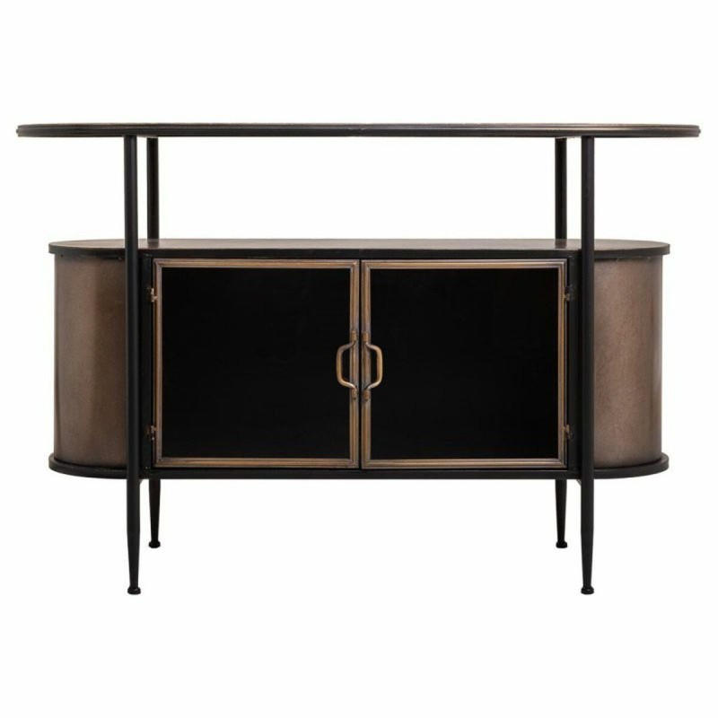 Buffet Alexandra House Living Marron Métal verre 42 x 80 x 121 cm