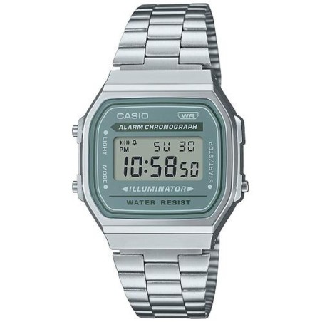 Montre Unisexe Casio A168WA-3AYES Vert Argenté (Ø 36 mm) (Ø 35 mm)