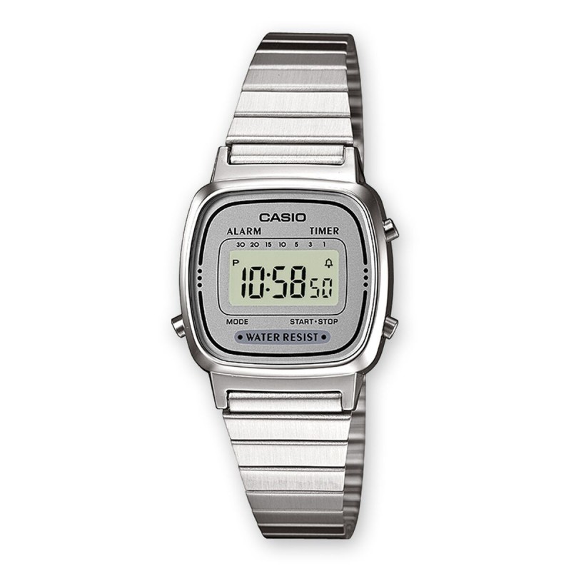 Montre Unisexe Casio LA670WEA-7EF Gris Argenté (Ø 25 mm)