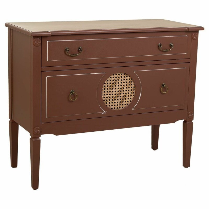 Commode Alexandra House Living Marron Naturel Rotin Bois d'épicéa Bois MDF 38 x 72 x 88 cm