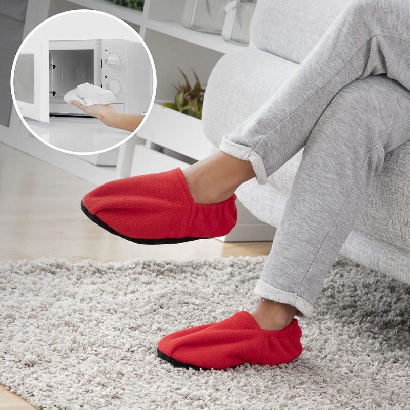 Chaussons Chauffants Micro-ondes InnovaGoods Rouge