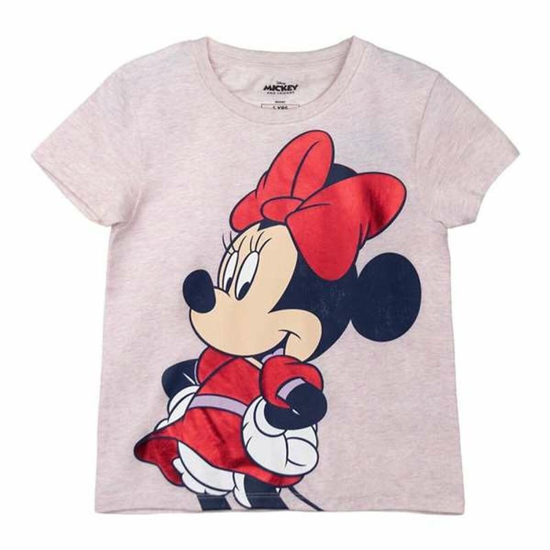 T shirt à manches courtes Enfant Minnie Mouse Rose