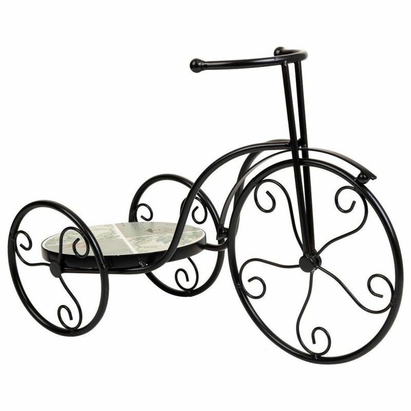 Sous-pot Alexandra House Living Noir Fer Carrelage Bicyclette 23 x 36 x 53 cm