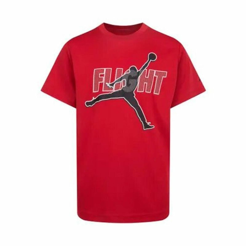 T shirt à manches courtes Enfant Nike Jordan Jdb Reflective Flight Rouge