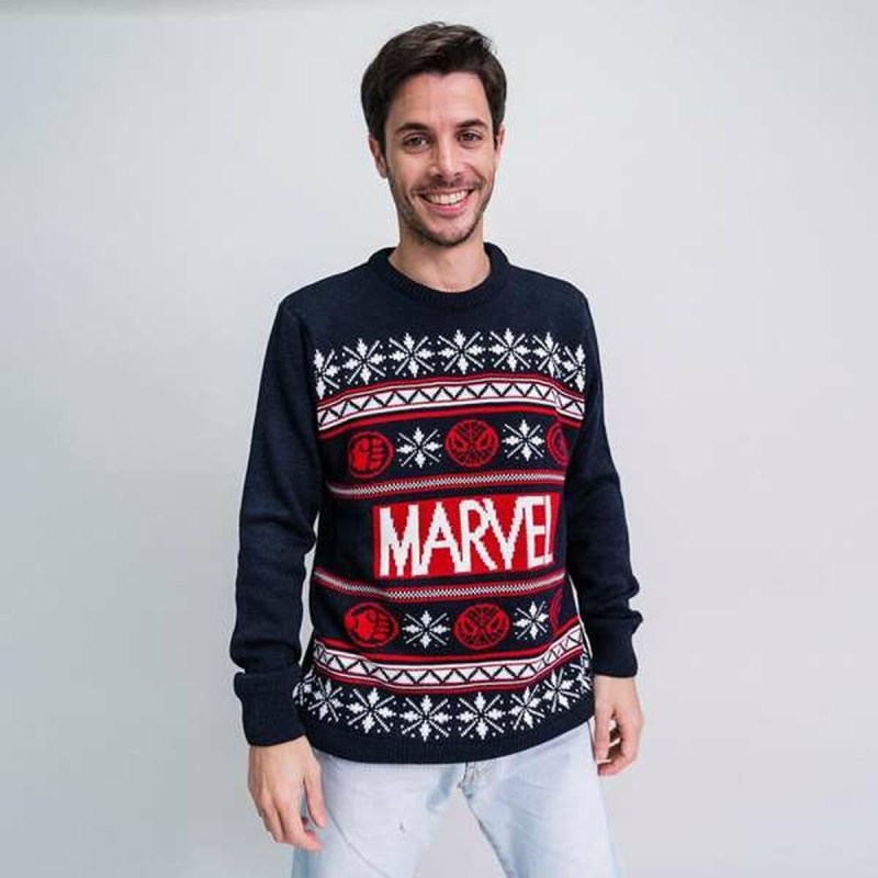 Pull unisex Marvel Bleu foncé