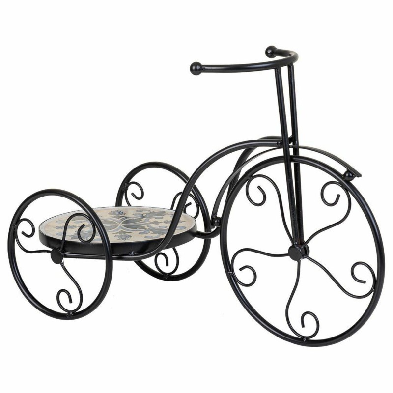 Sous-pot Alexandra House Living Noir Fer Carrelage Bicyclette 23 x 36 x 53 cm