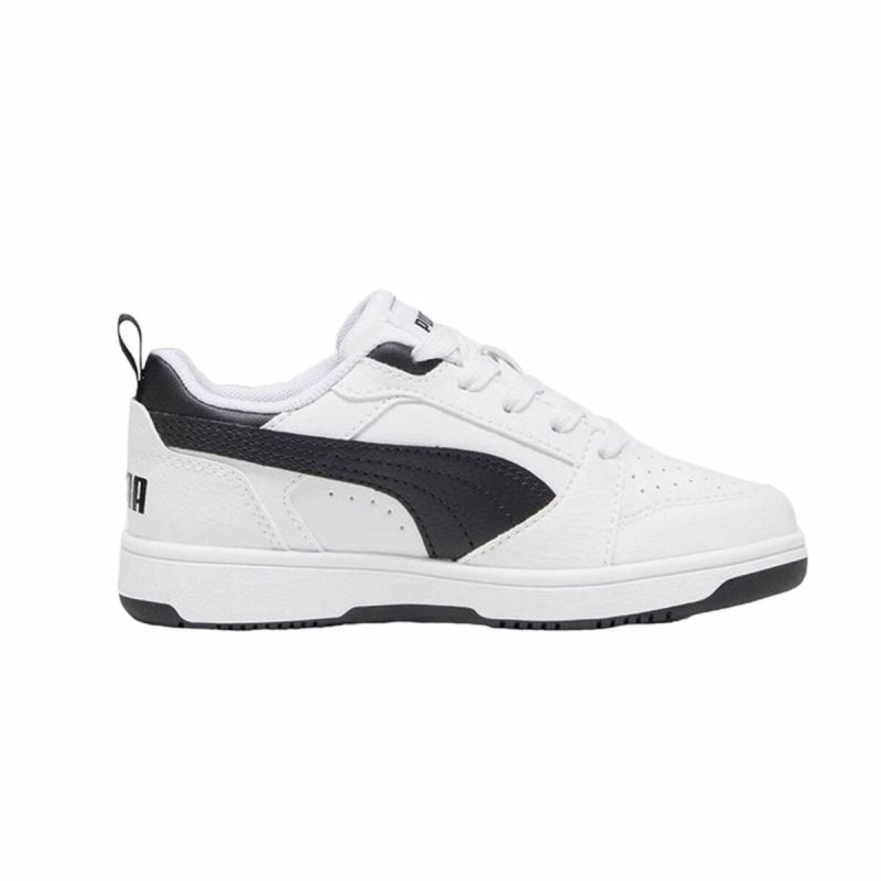 Chaussures casual enfant Puma Rebound V6 Lo A Blanc Noir