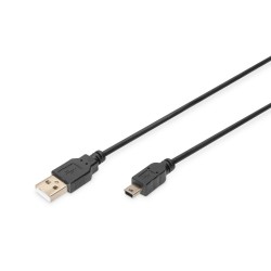 Câble USB vers Mini USB Assmann AK-300130-018-S Noir 1