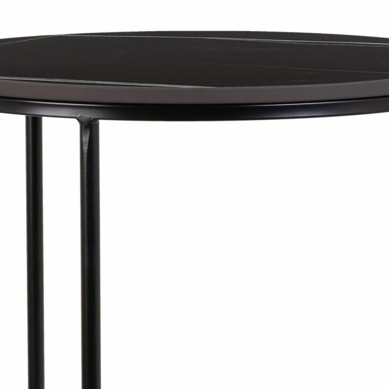 Jeu de 2 tables Alexandra House Living Noir Fer Bois MDF 39 x 57 x 39 cm