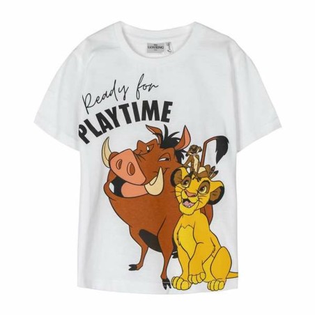 T-shirt à manches courtes enfant The Lion King Blanc