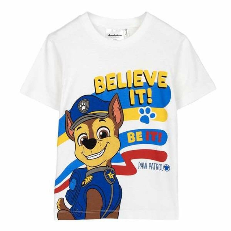 T-shirt à manches courtes enfant The Paw Patrol Blanc