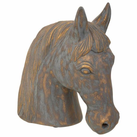 Figurine Décorative Alexandra House Living Gris Doré Polyrésine Cheval 15 x 31 x 31 cm