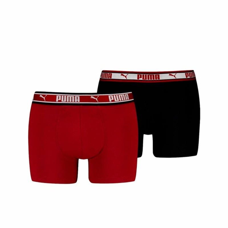 Boxer pour homme Puma Noir Rouge