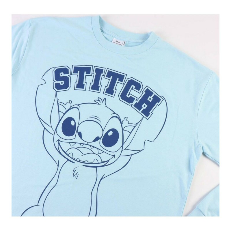 Pyjama Stitch Femme Bleu clair