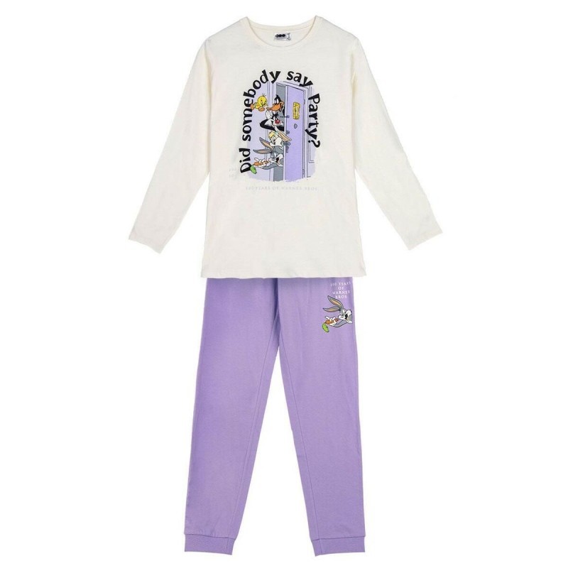 Pyjama Warner Bros Lila Beige