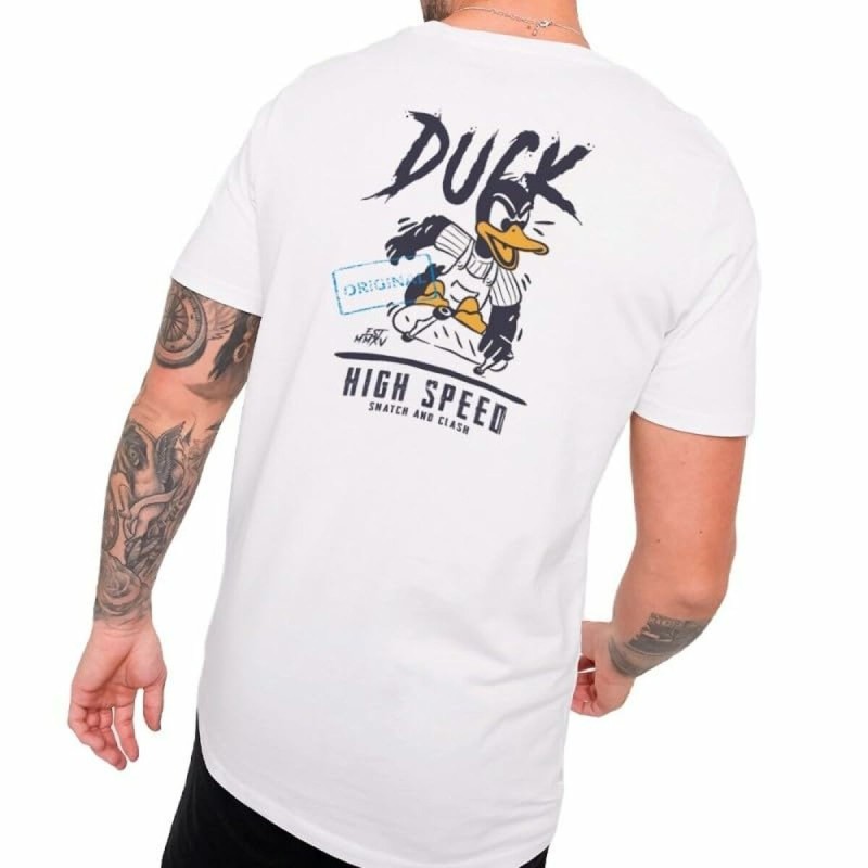 T-shirt à manches courtes homme Snatch & Clash Duck Blanc