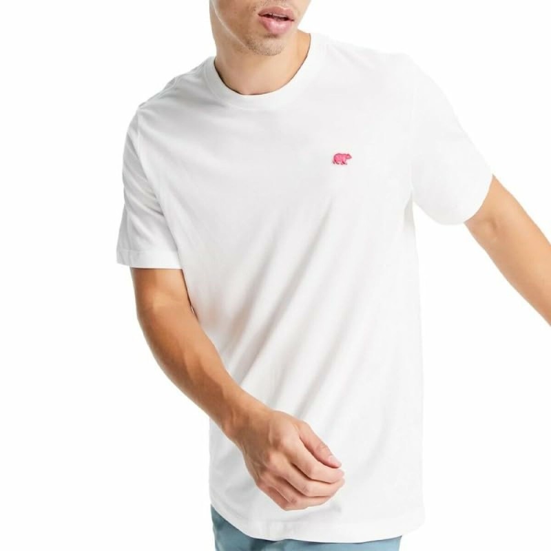 T-shirt à manches courtes homme Snatch & Clash Bear Pocket Blanc