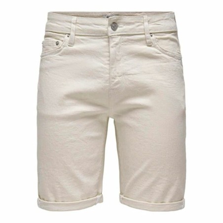 Shorts pour Hommes Only & Sons Onsply 9296 Ecru Beige